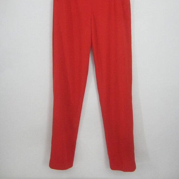 Vtg Hermes Paris Womens 26 Red 100% Wool Slacks Pant Dress Zipper Pockets FLAWS - Picture 13 of 14